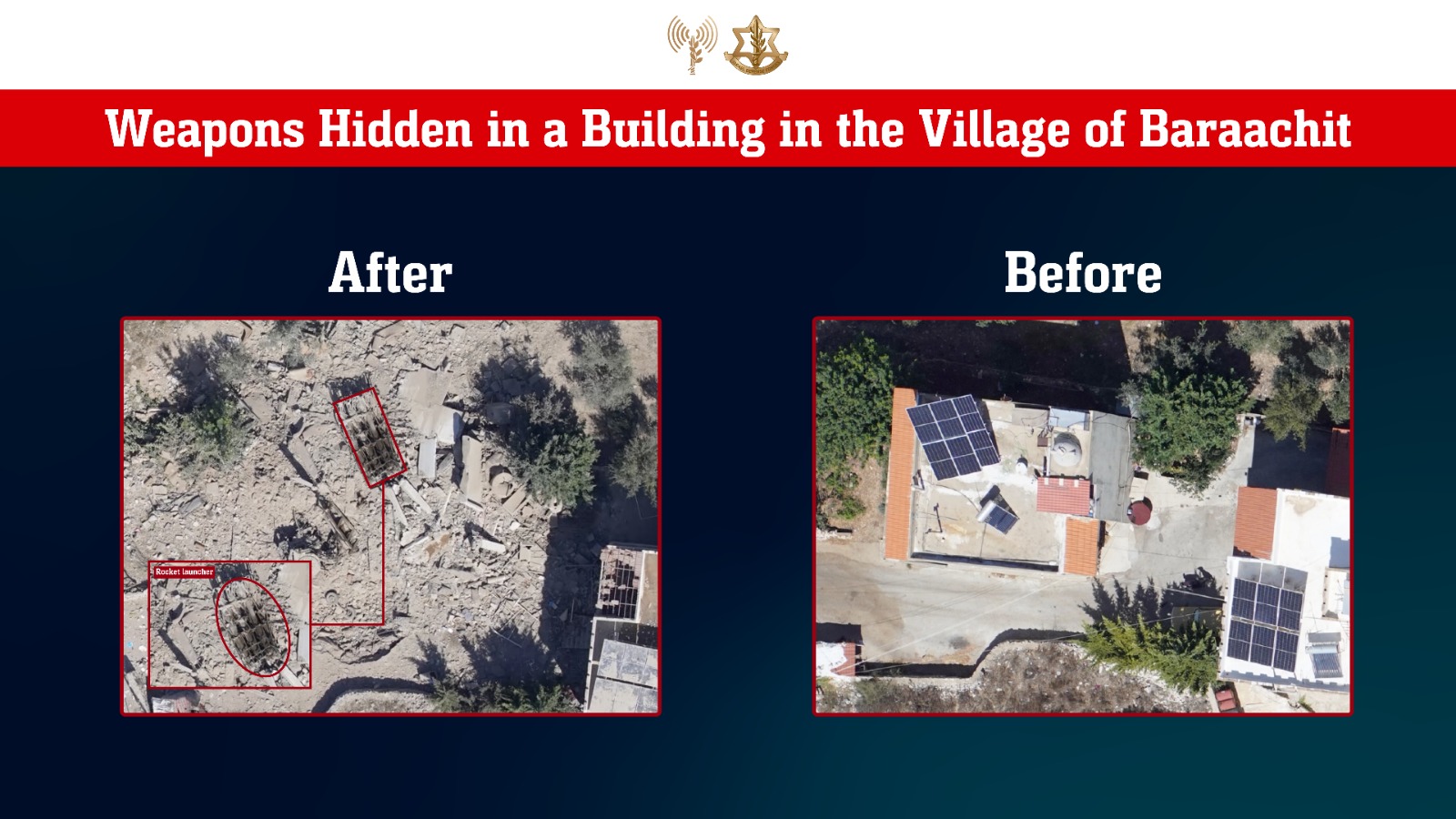 Weapons hidden in building in Baraachit