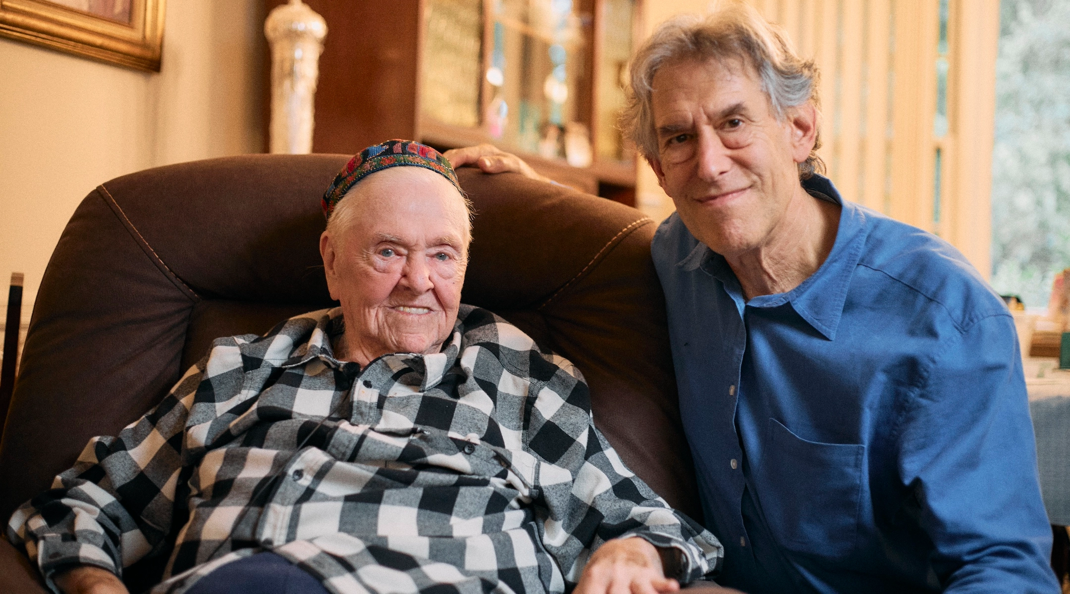 David Shiff, left, a retired cantor, saved boxes of musical scores and sheet music that WEVD had consigned to the dumpster. Klezmer musician Hankus Netsky, right, brought the collection to the attention of NYPL's Dorot Jewish Division.            Credit: Shmulie Lowenstein