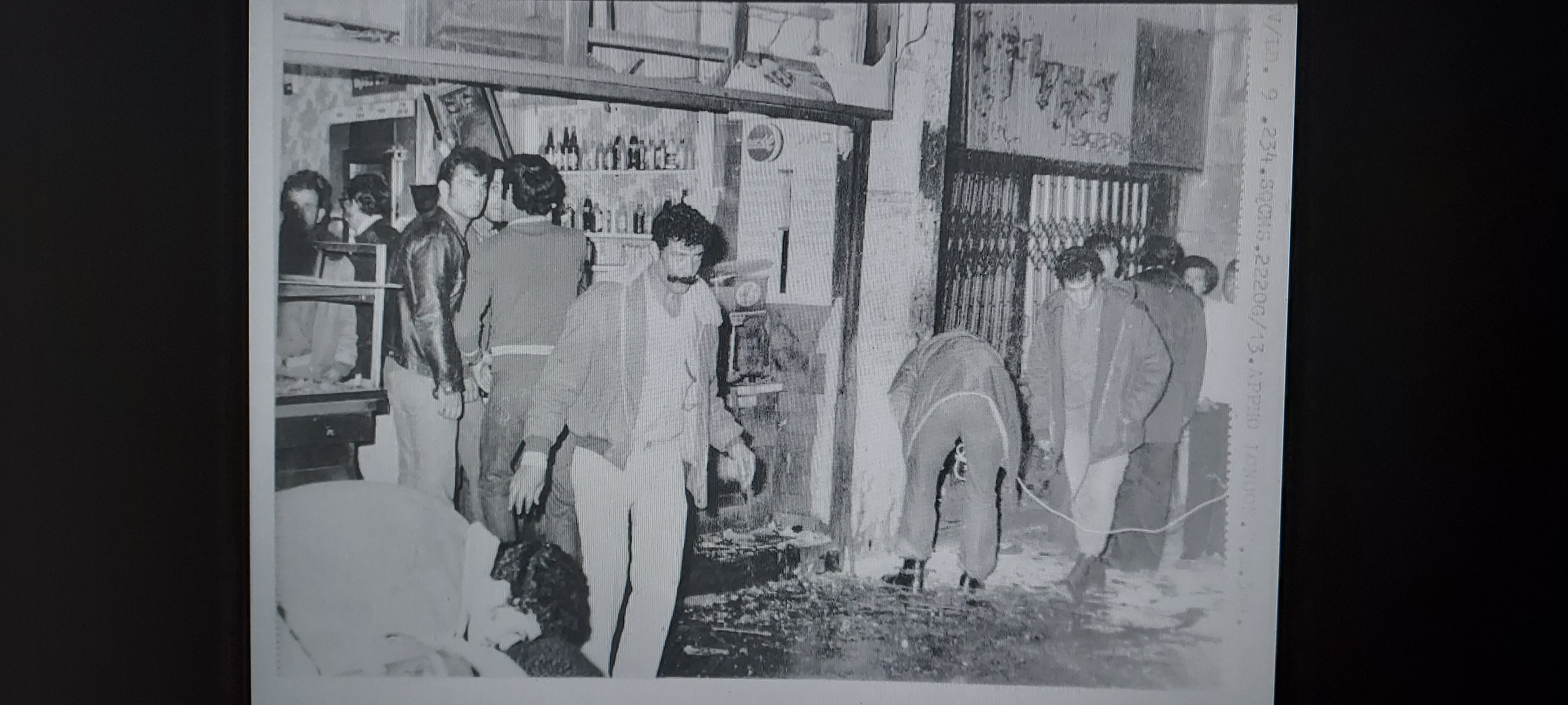 Scene after the bombing at Zion Square 1975