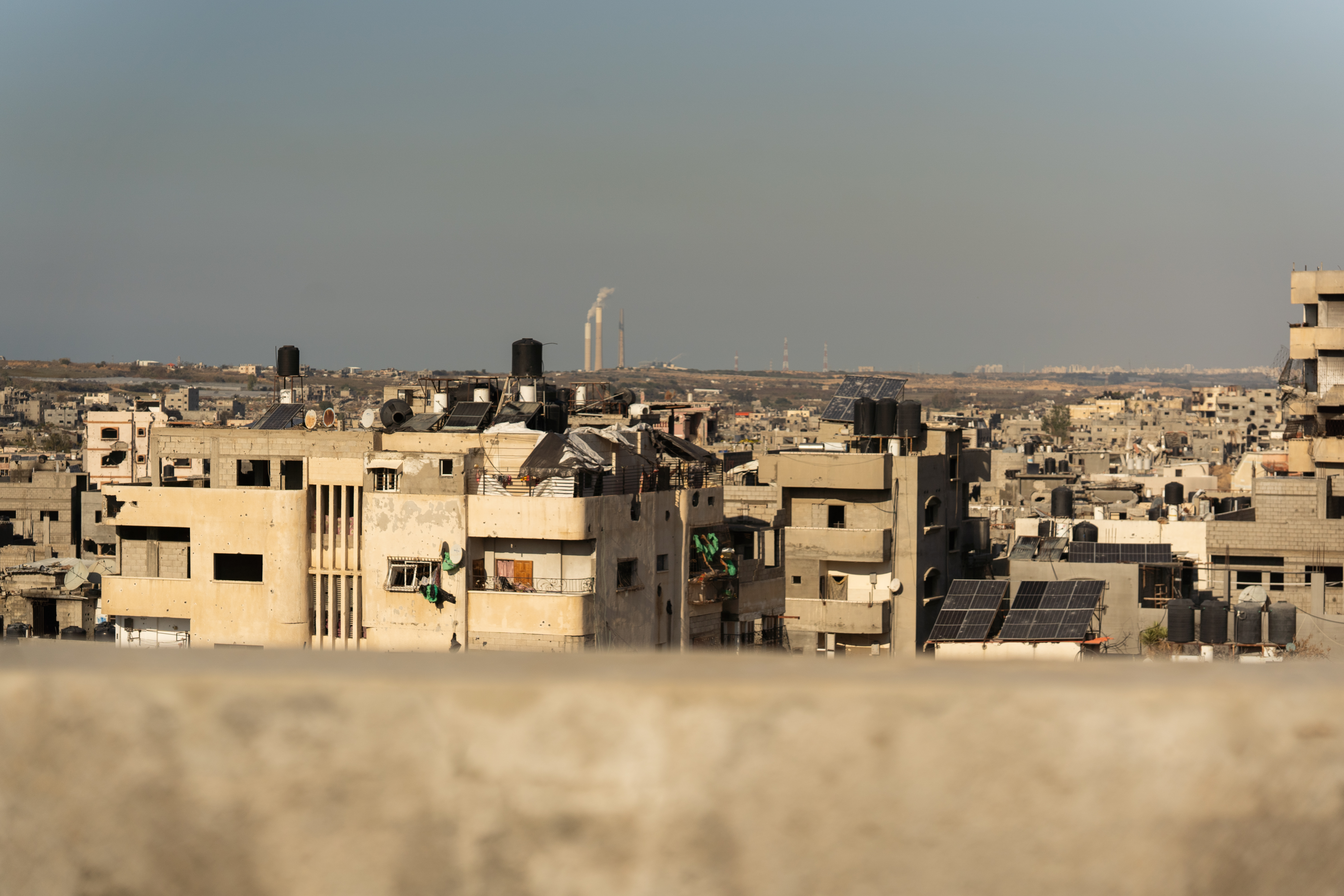 Seeing Ashkelon chimneys from Gaza