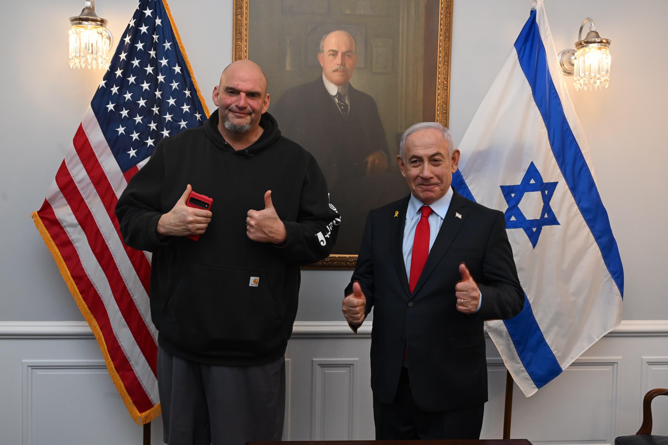 Netanyahu with Fetterman