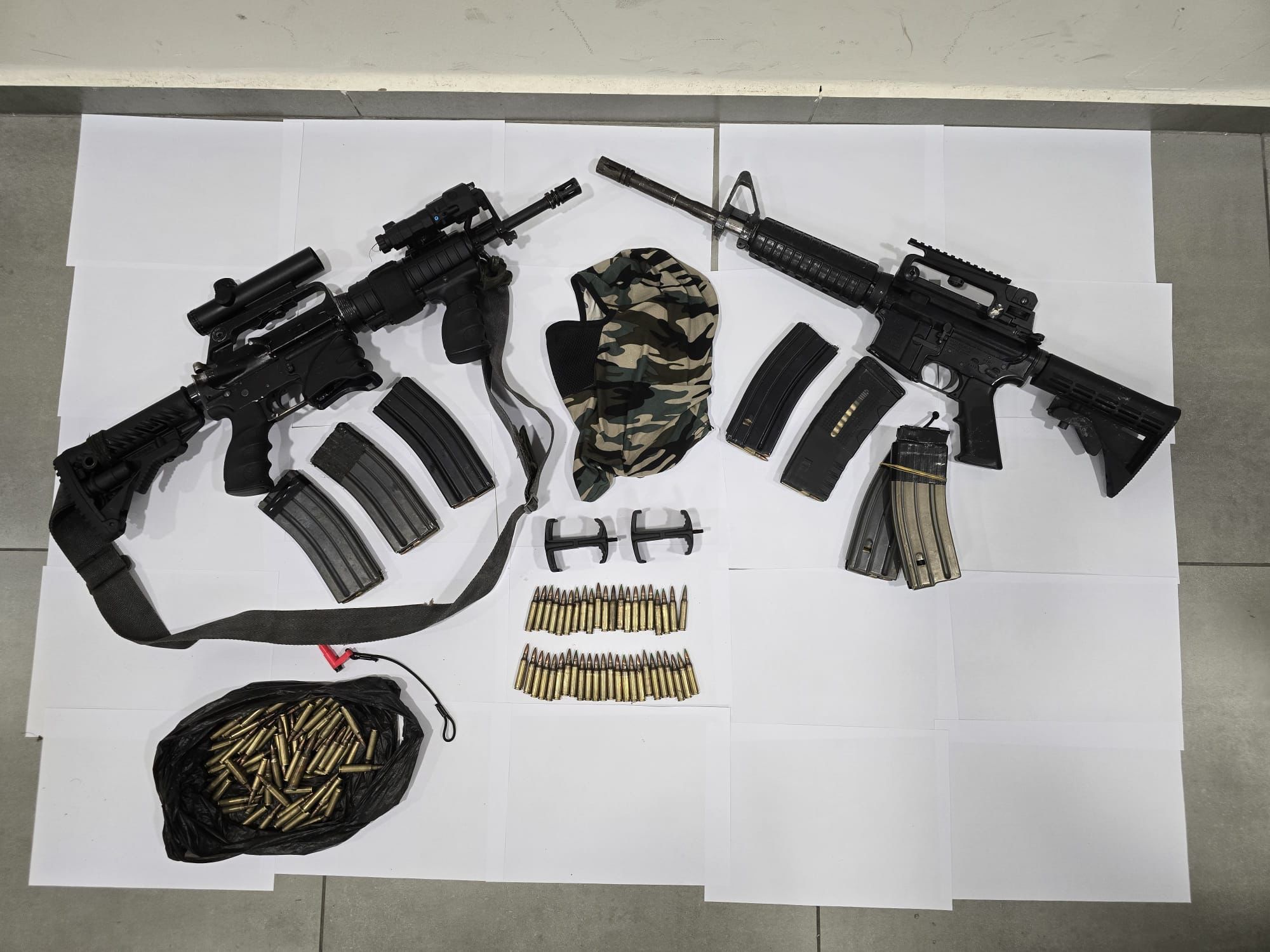 Some of the confiscated weapons