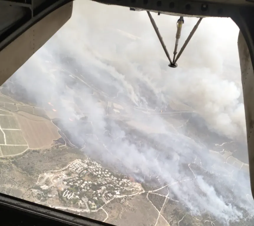 Fires in Jerusalem hills