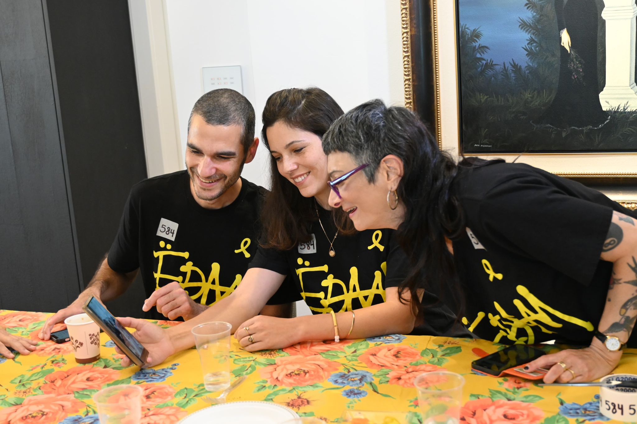 Edan's family talks with his mother, Yael