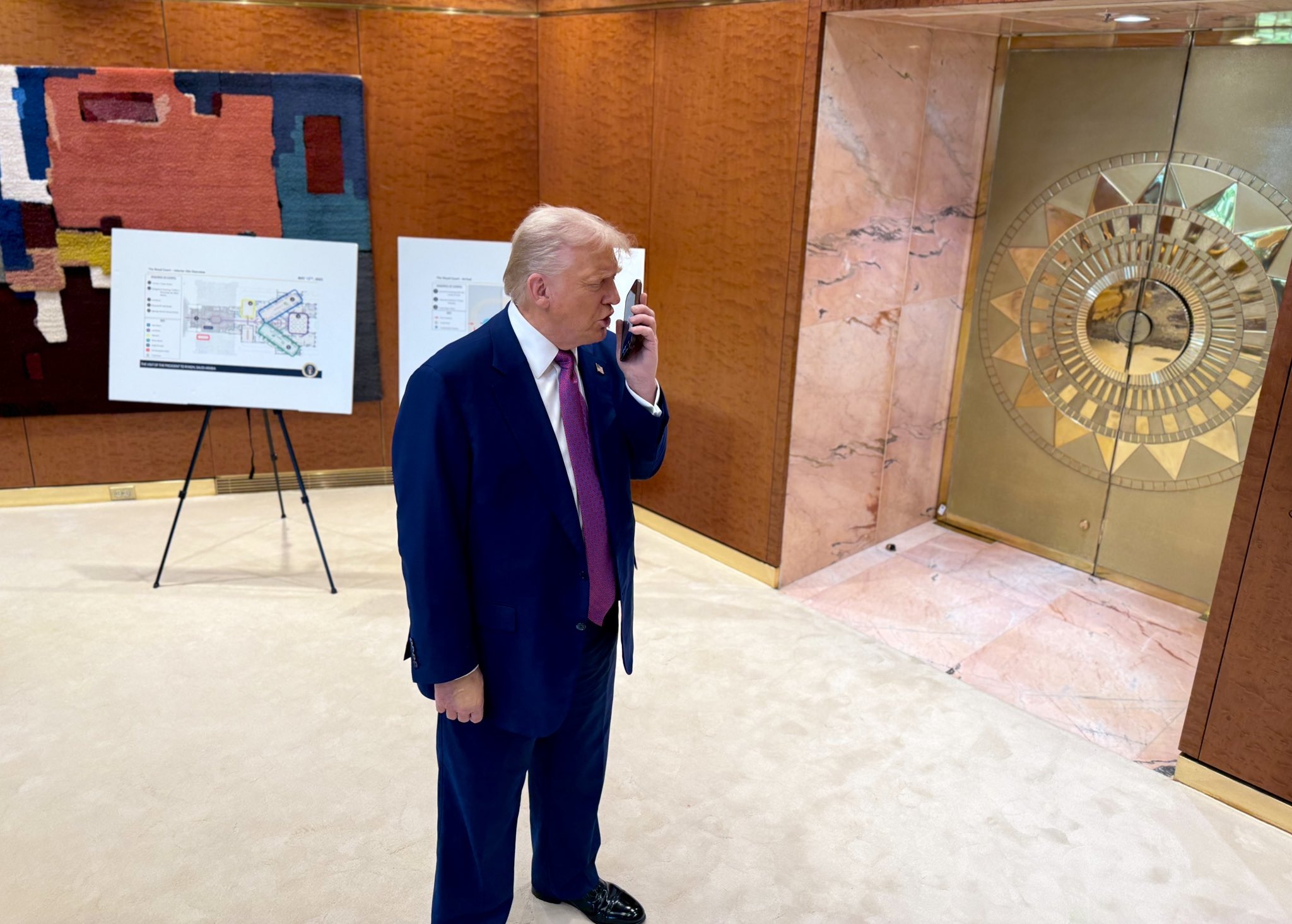 President Trump speaks to Edan Alexander