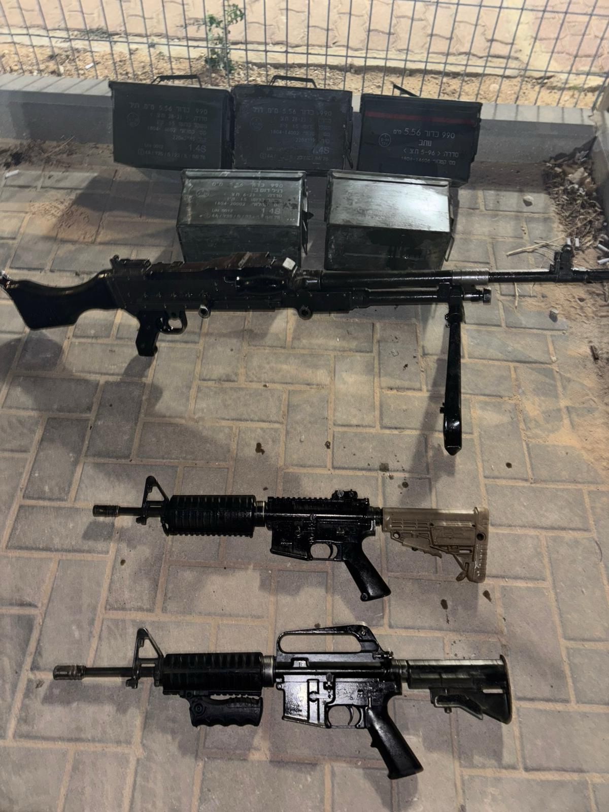 Some of the recovered weapons