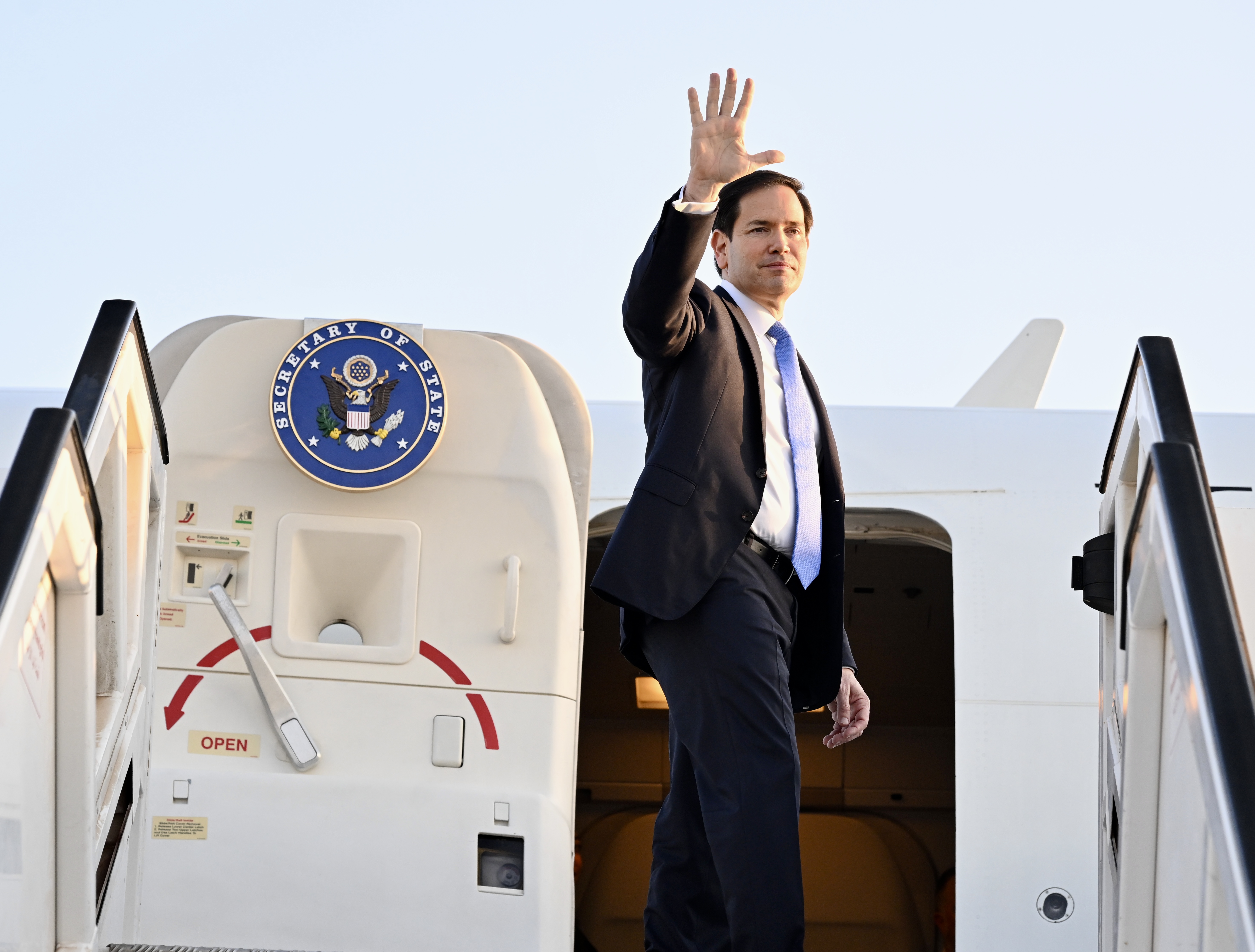 Rubio boards plane to depart Israel 