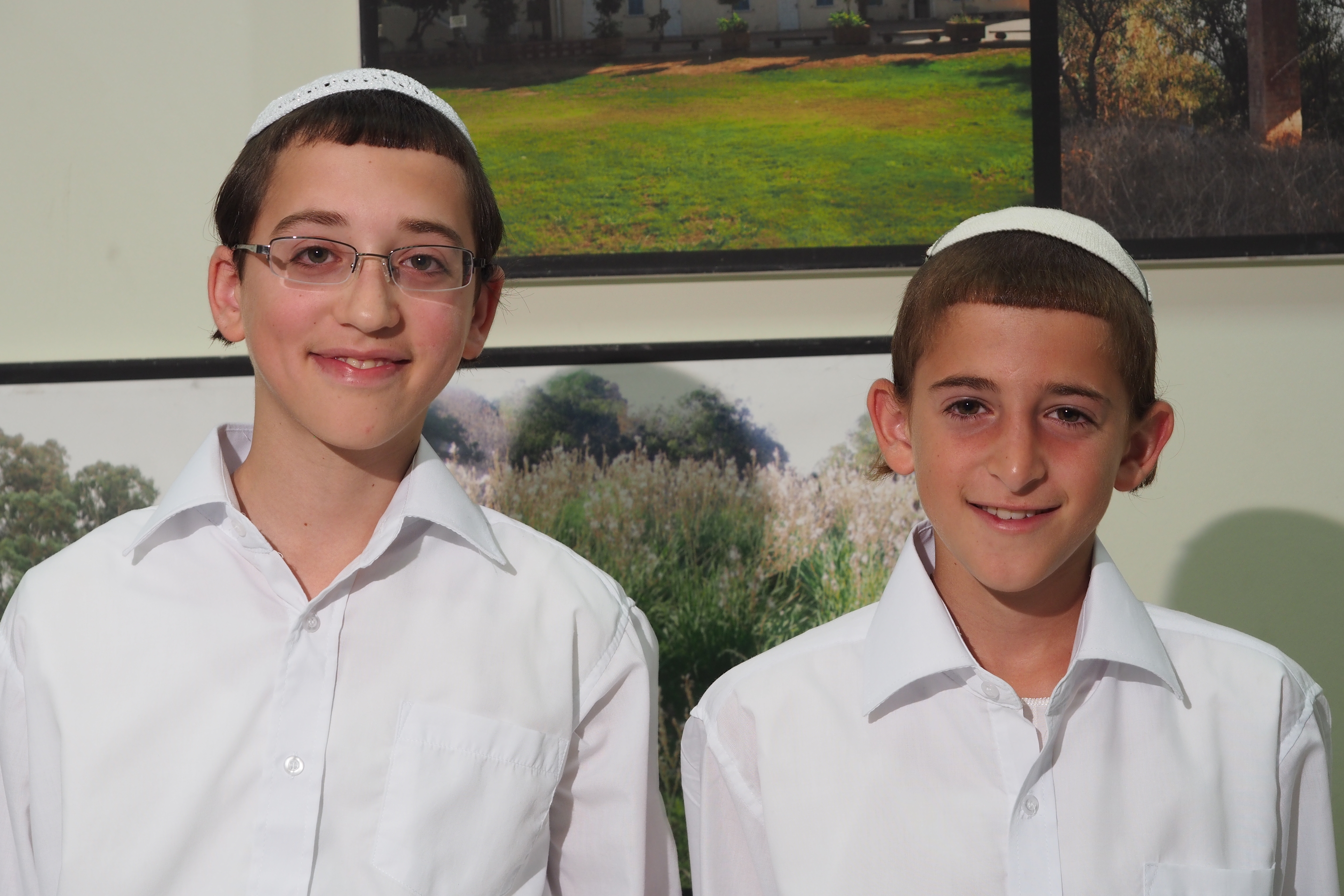 Dvir and Meir at Dvir's bar mizva