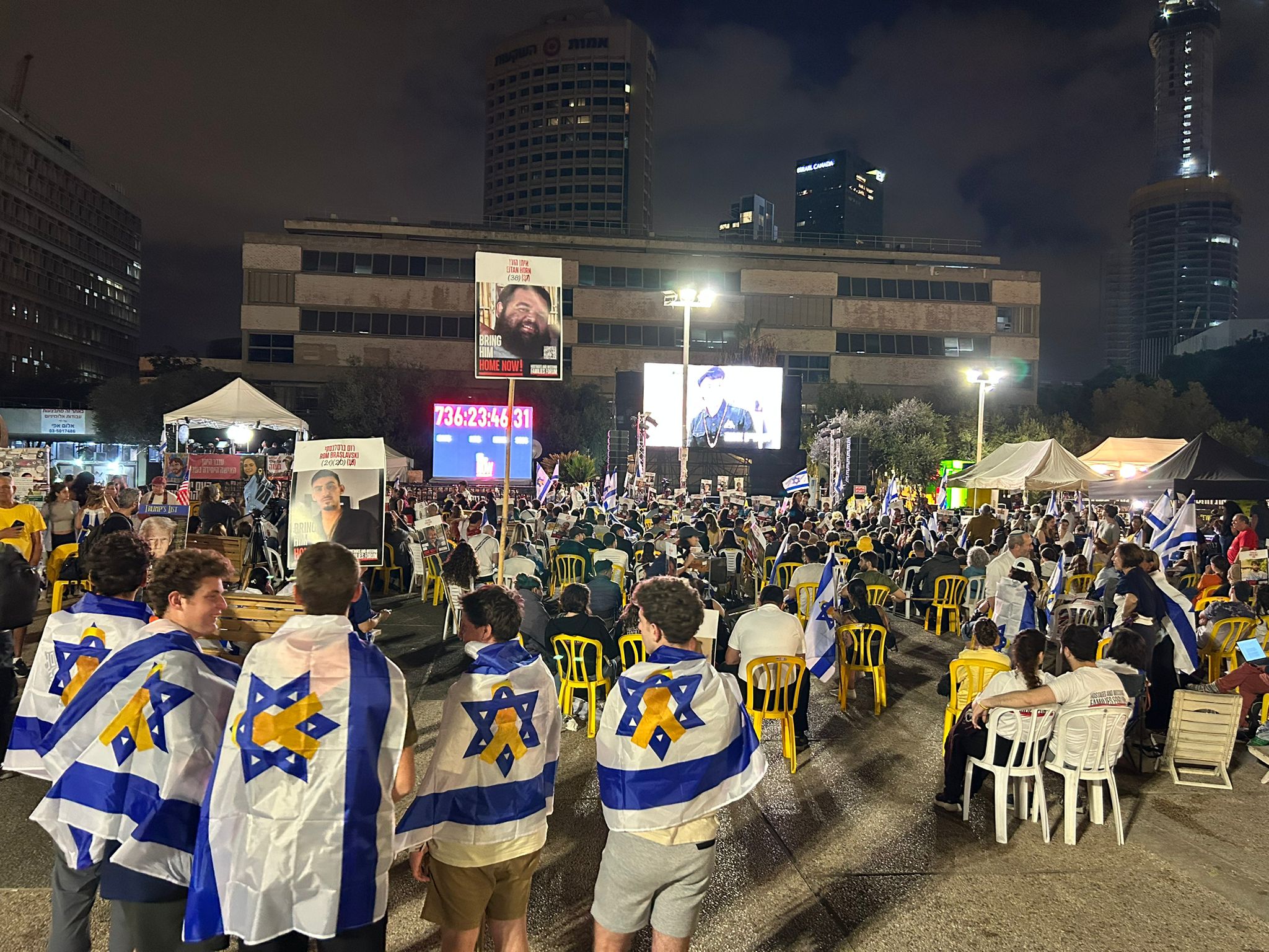 Hostage Square early Monday morning