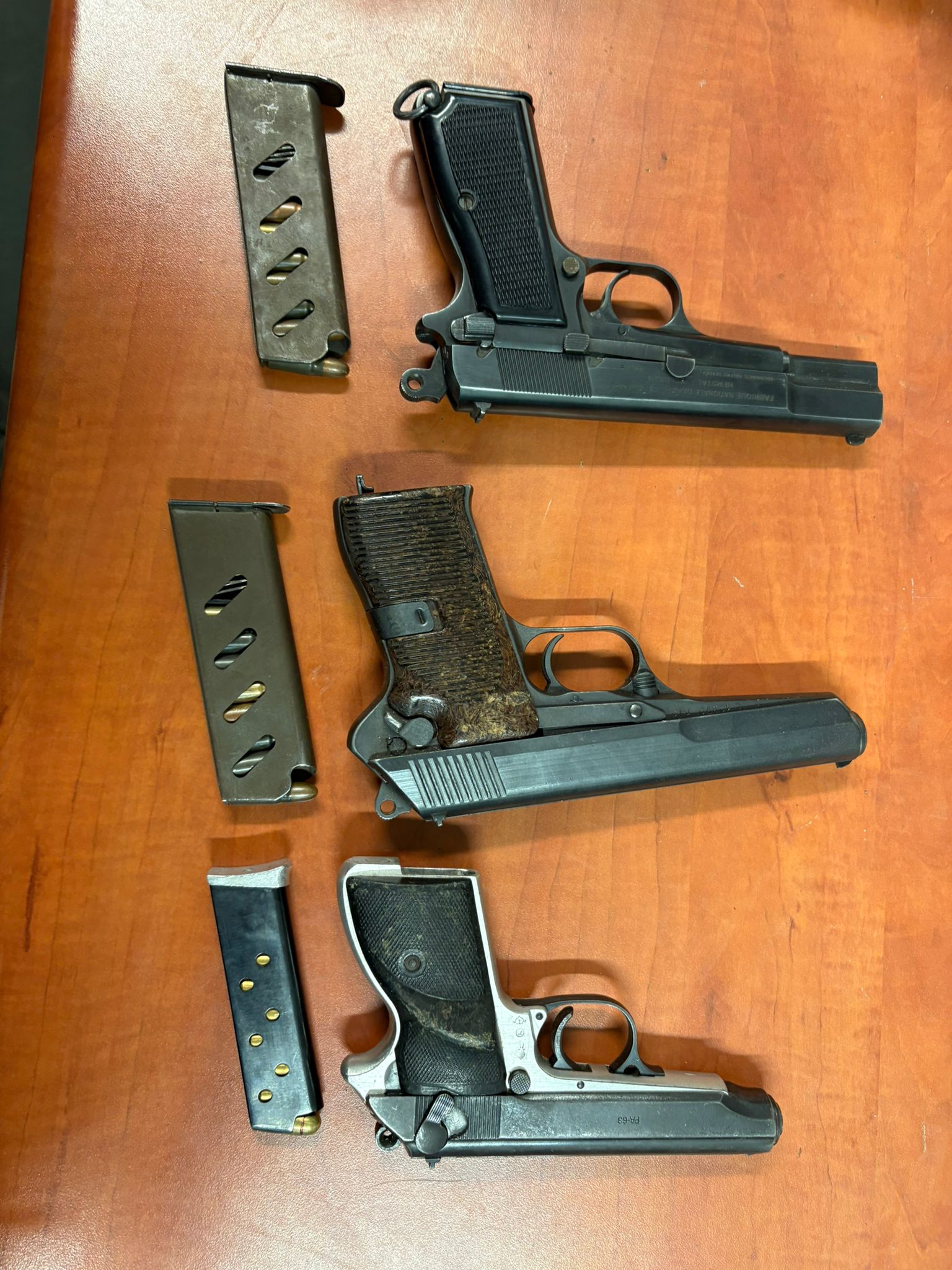 Some of the confiscated weapons