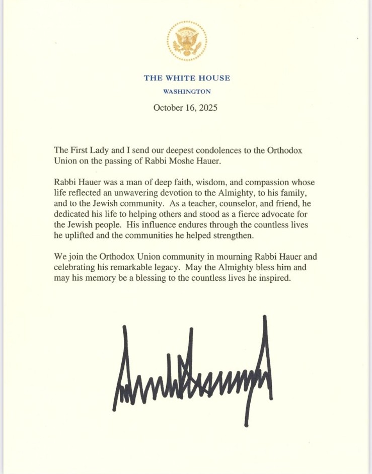 The President's letter