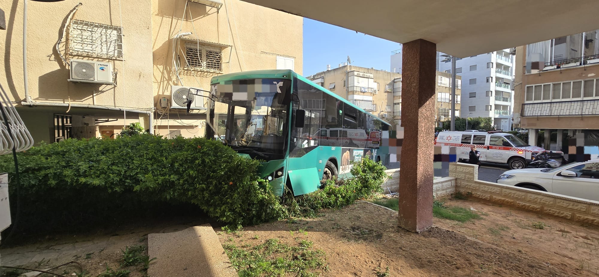 Scene of the accident in Holon 