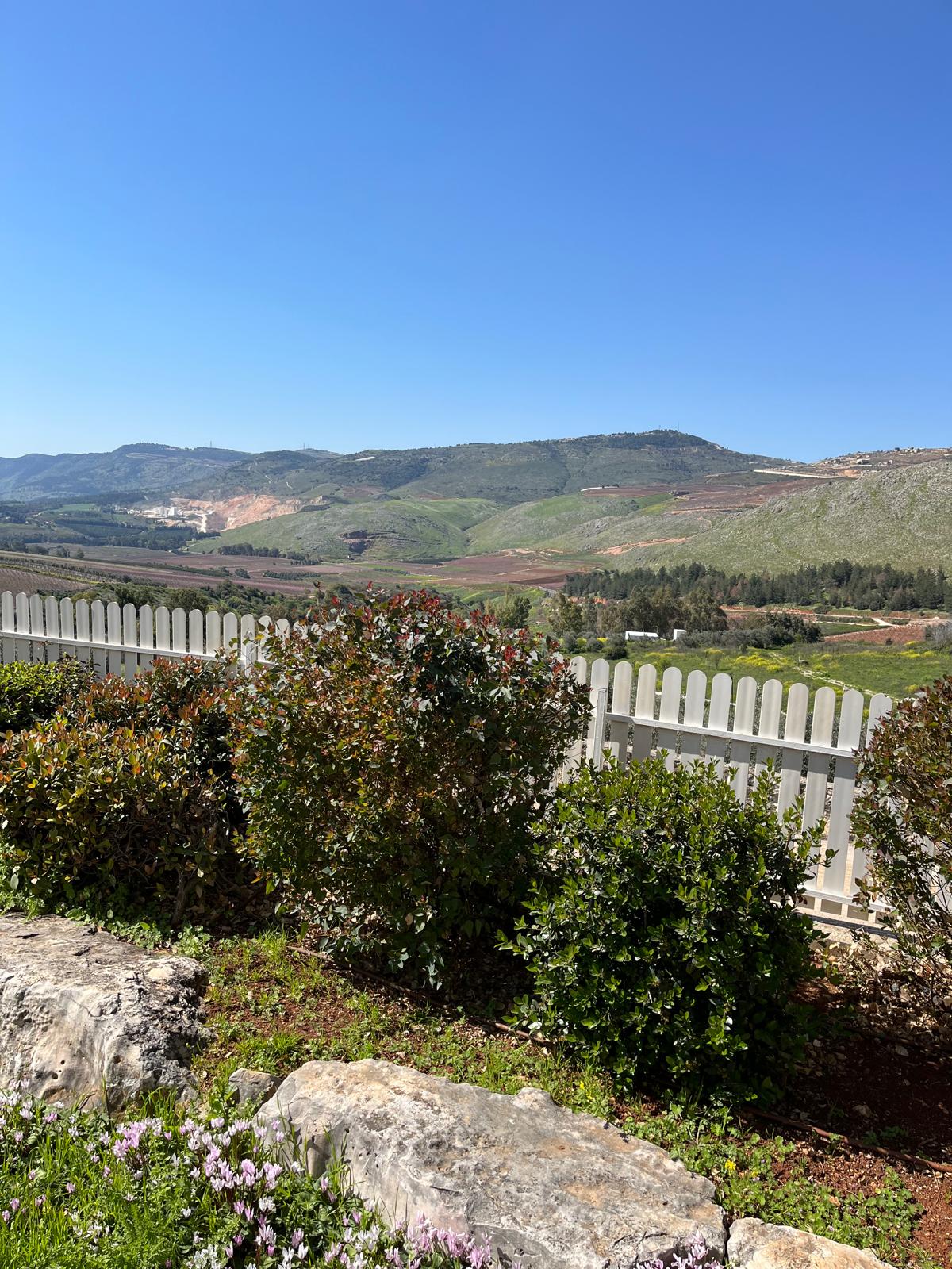 Dr. Richard Small's garden facing Lebanon