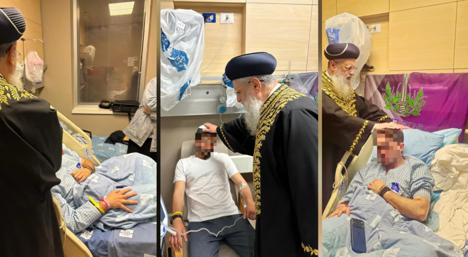 Sefardi Chief Rabbi visits injured soldiers