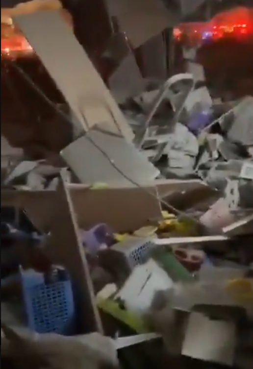 Apartment destroyed by missile impact