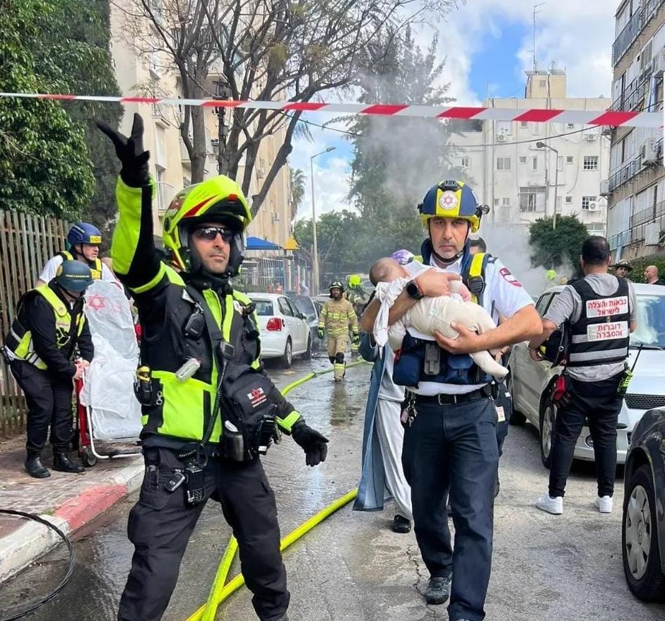 Baby rescued from impact site 