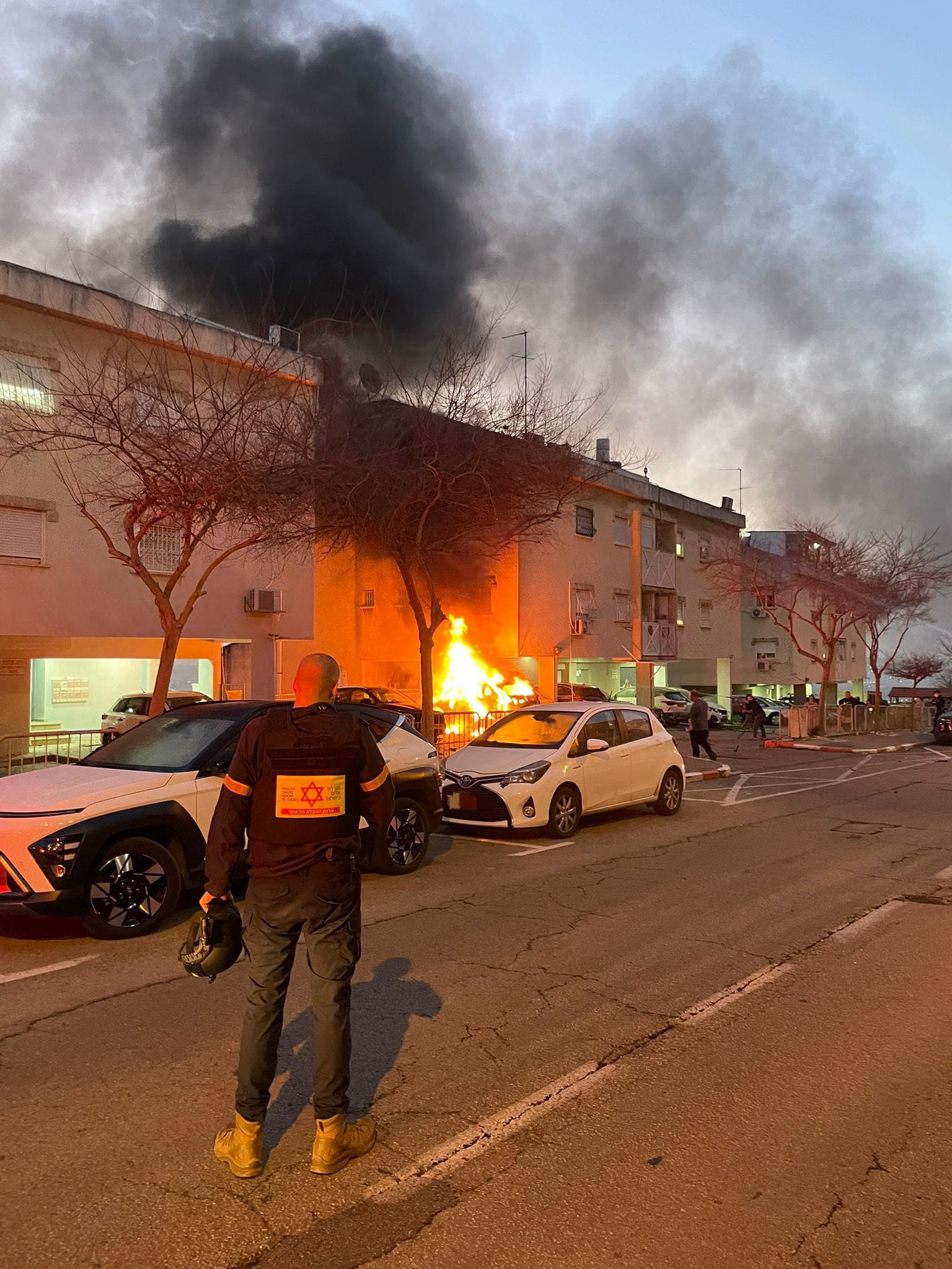 Magen David Adom teams at scene of impact in Haifa