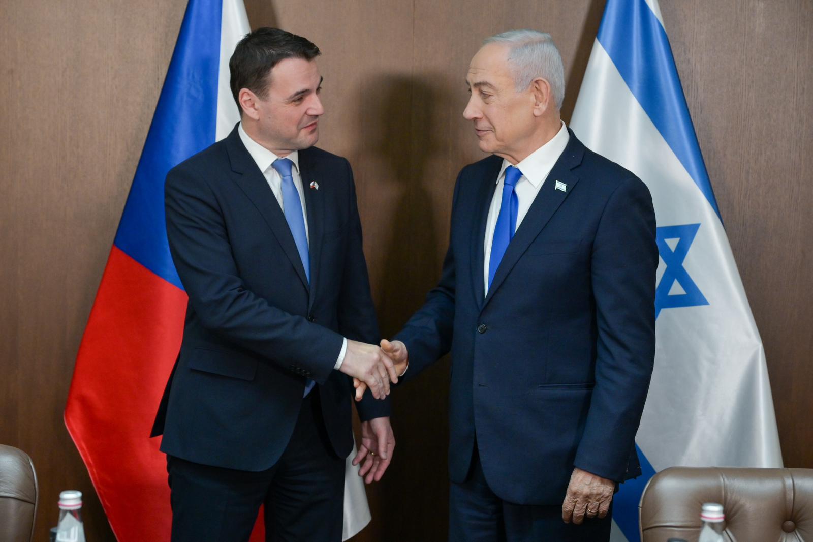 Netanyahu meets with Czech Foreign Minister; Maayan Toaf, GPO