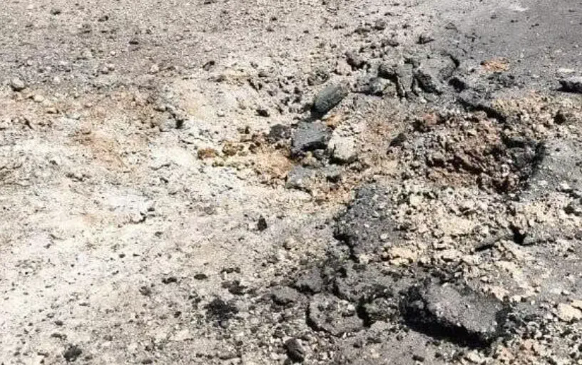 The gas pipe that was hit                                                                       