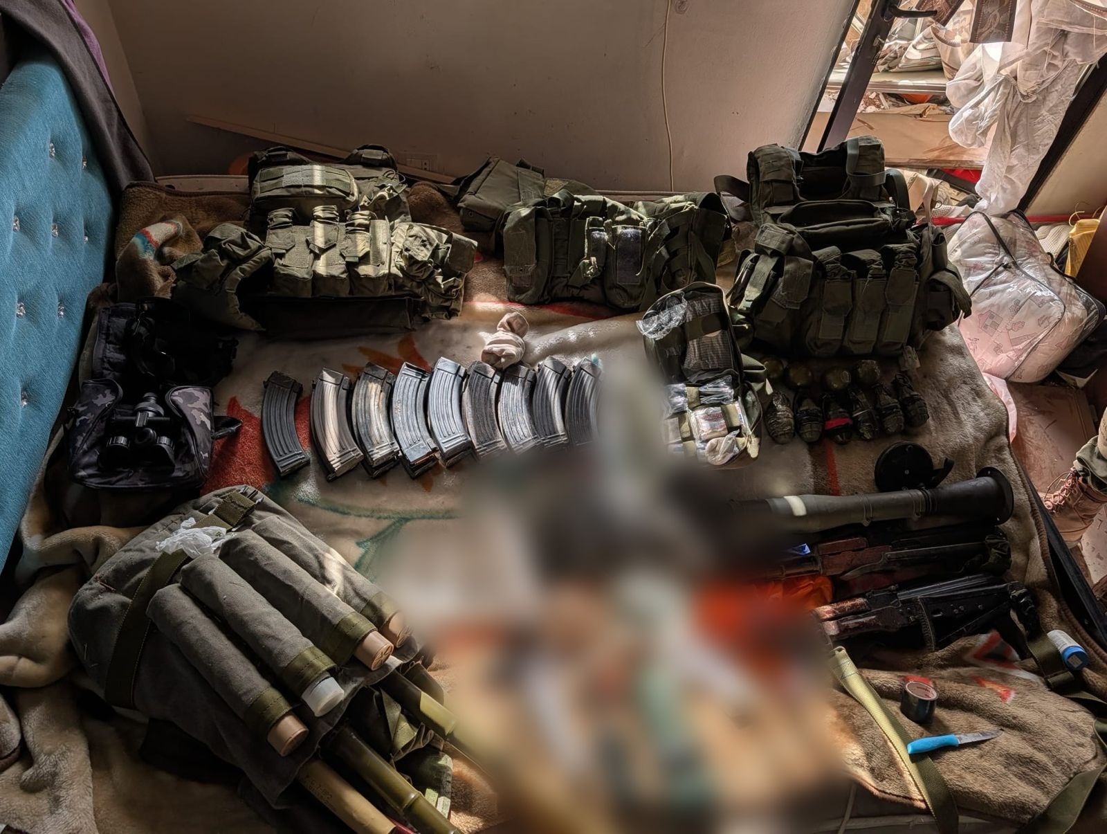 The weapons cache discovered