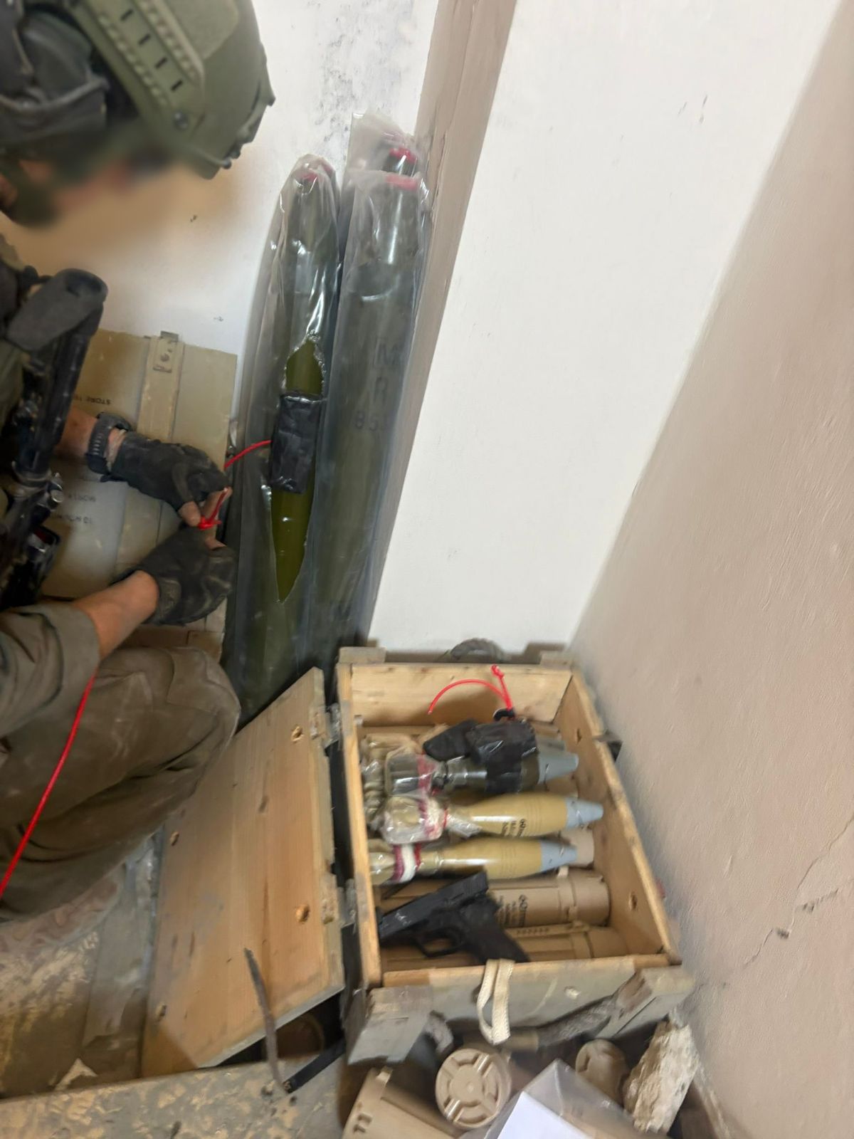 The weapons cache discovered