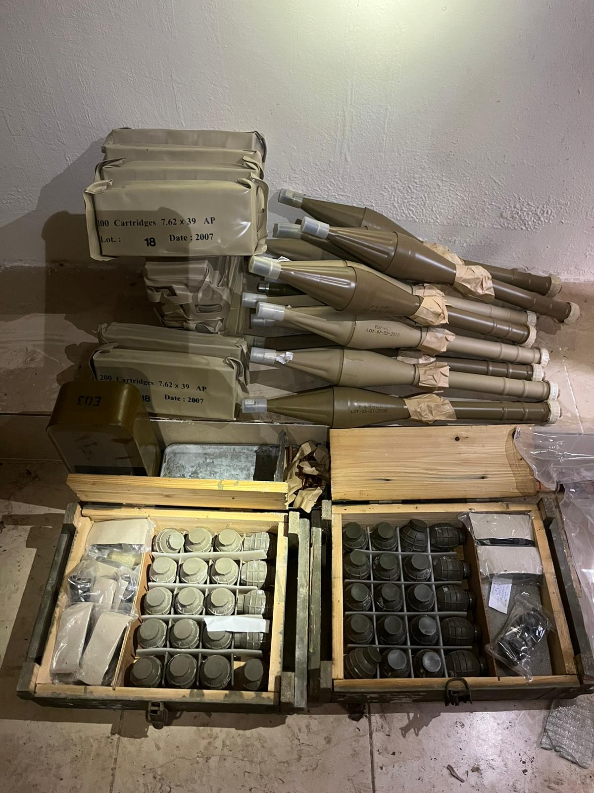 Some of the confiscated weapons