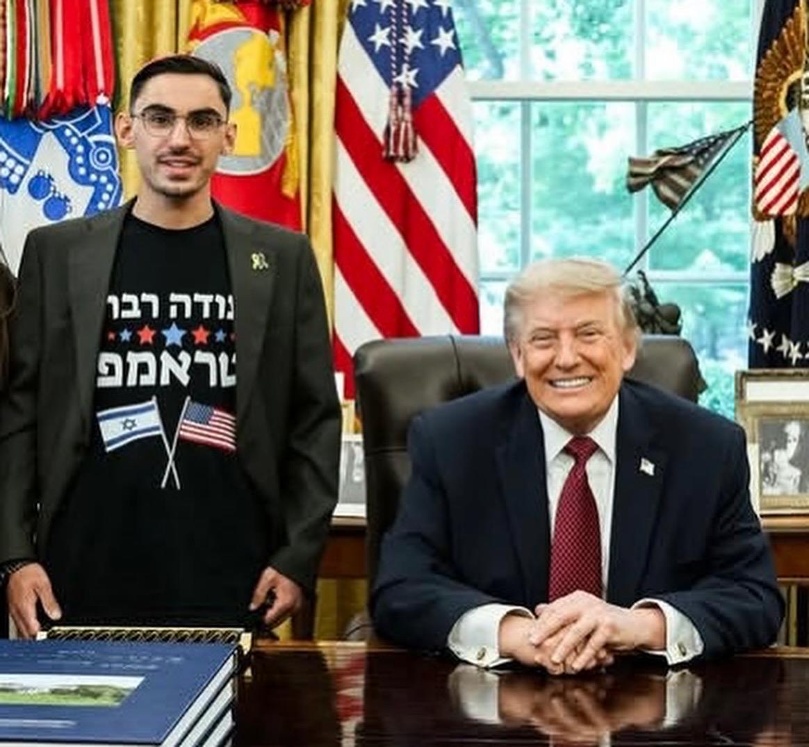Captivity survivor Rom Braslavski meets Trump at the White House