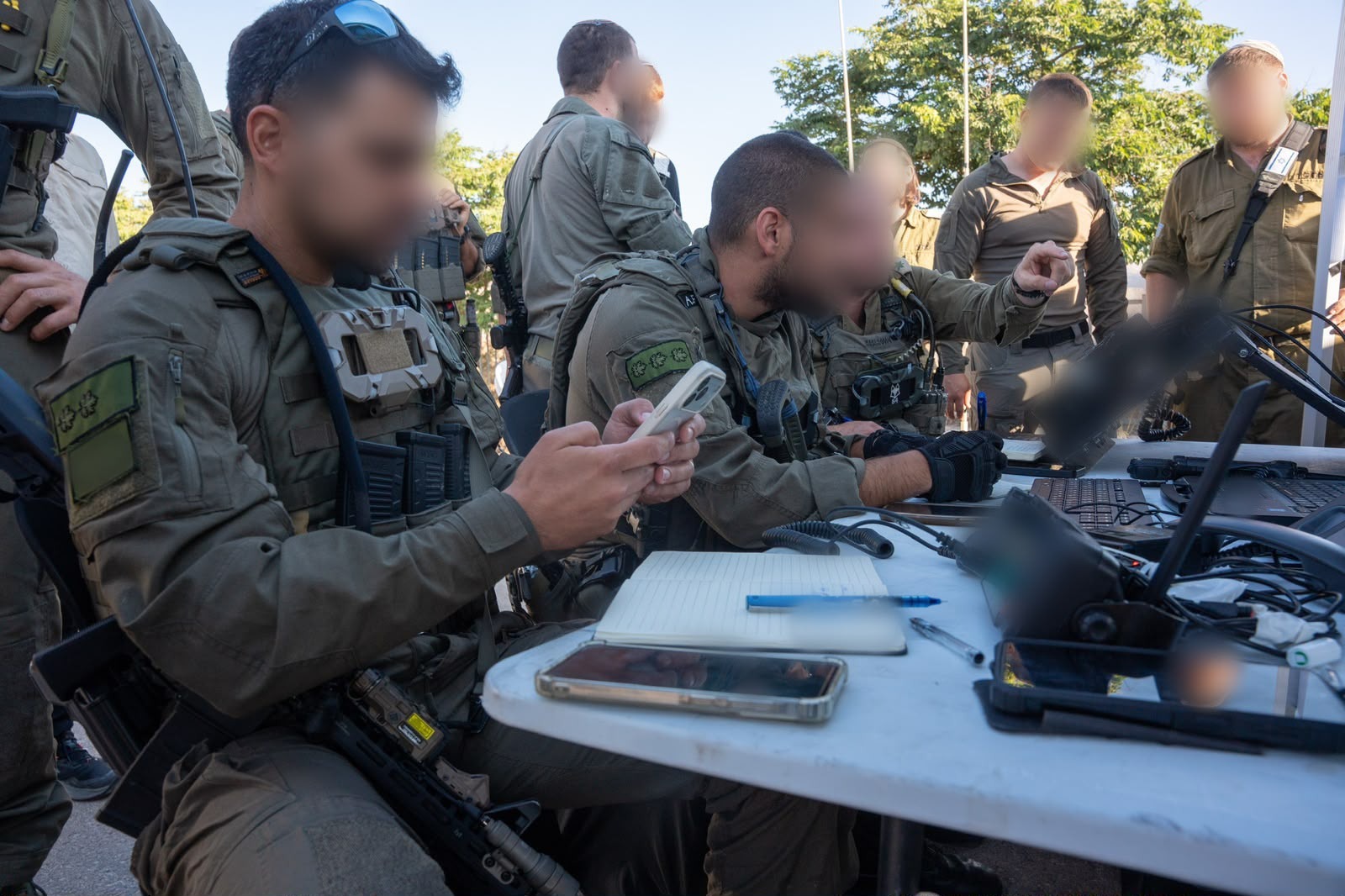 The IDF's command center for the incident 