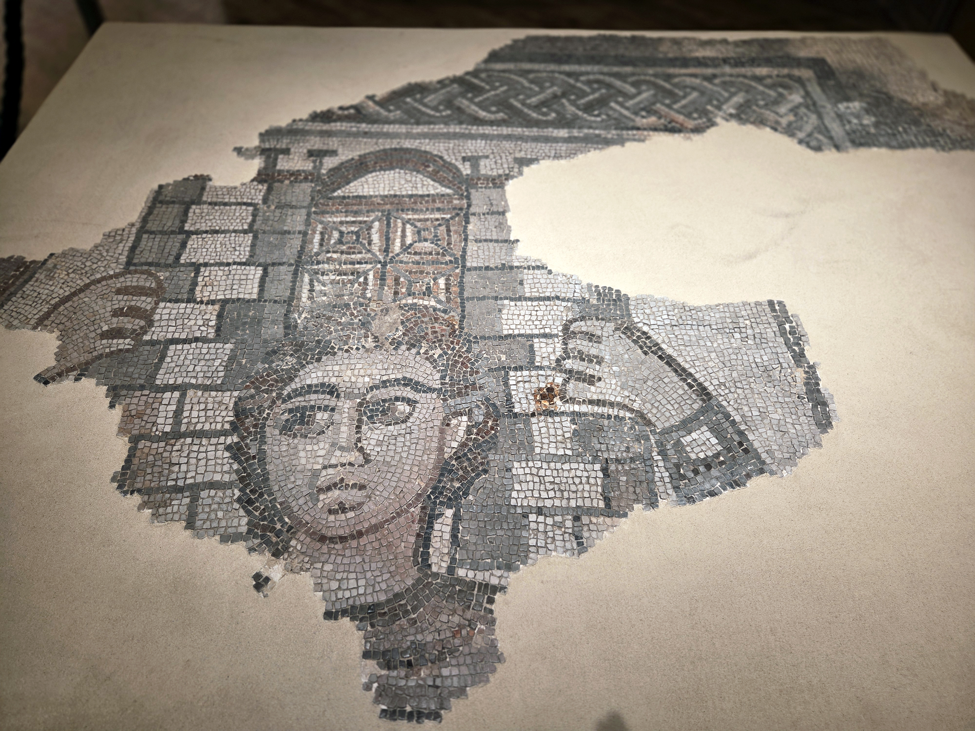 Mosaic of Samson carrying the gates of Gaza