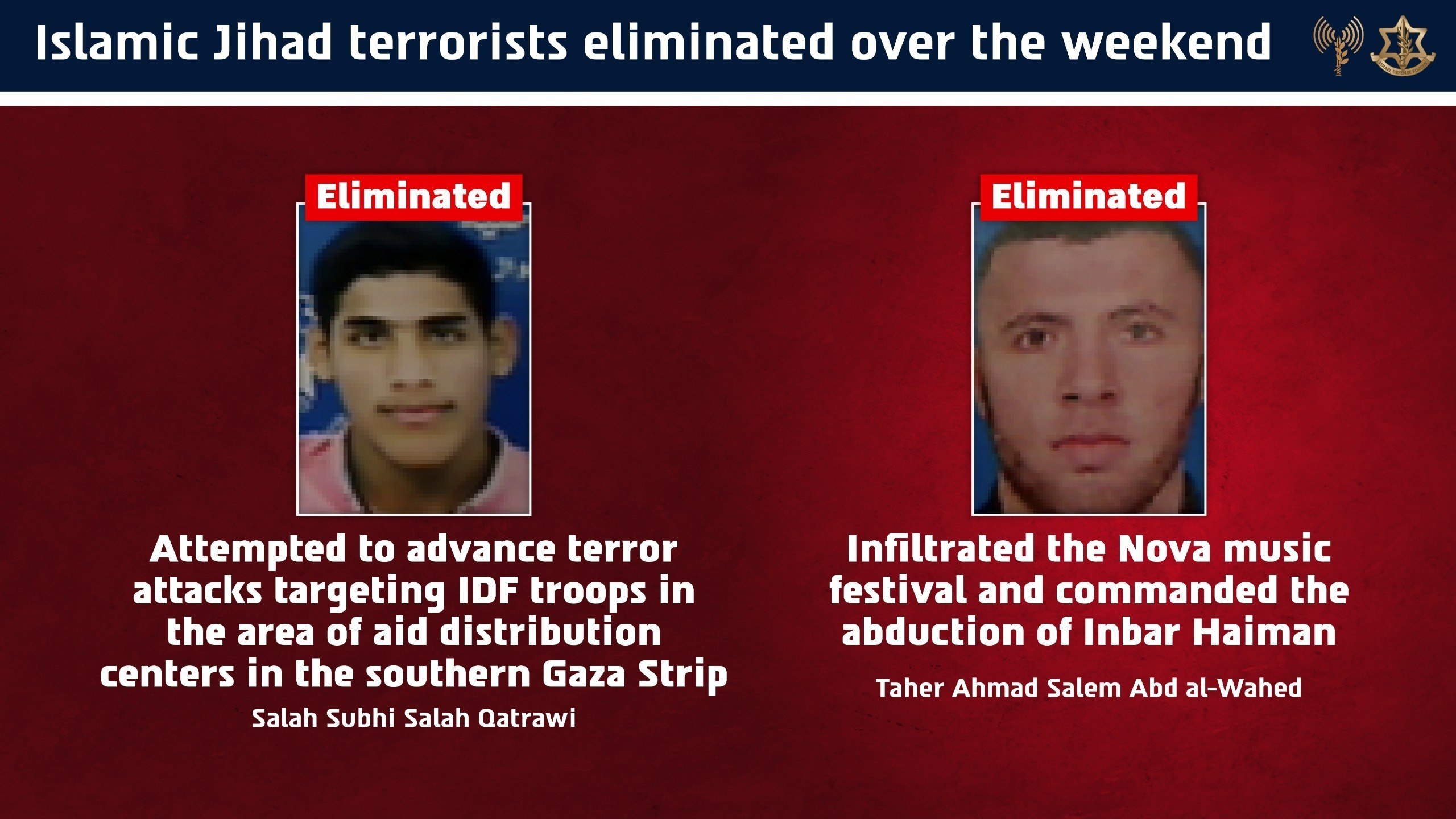 The terrorists who were eliminated