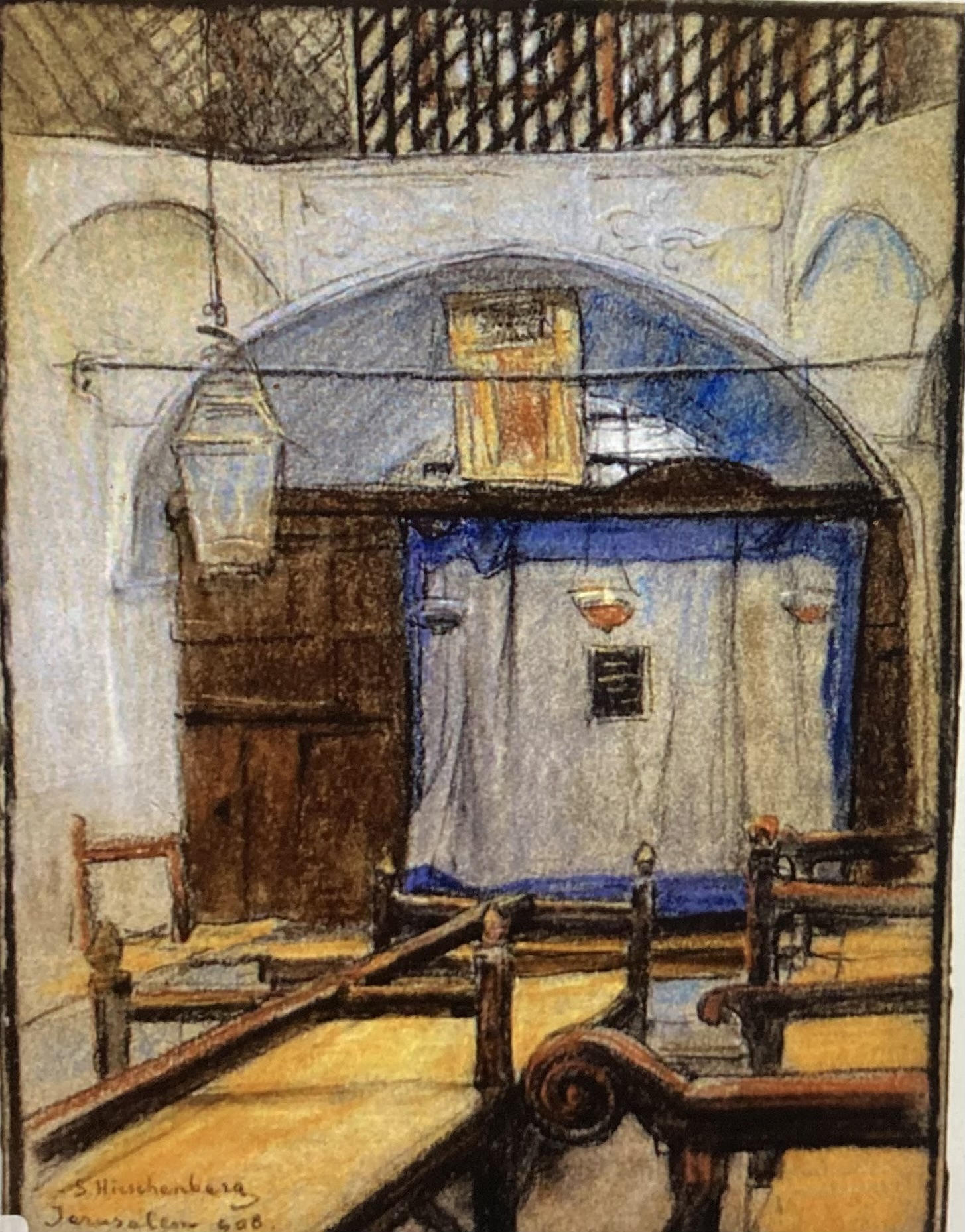 Jerusalem Synagogue 1908, Samuel Hirszenberg Israel Museum, Jerusalem