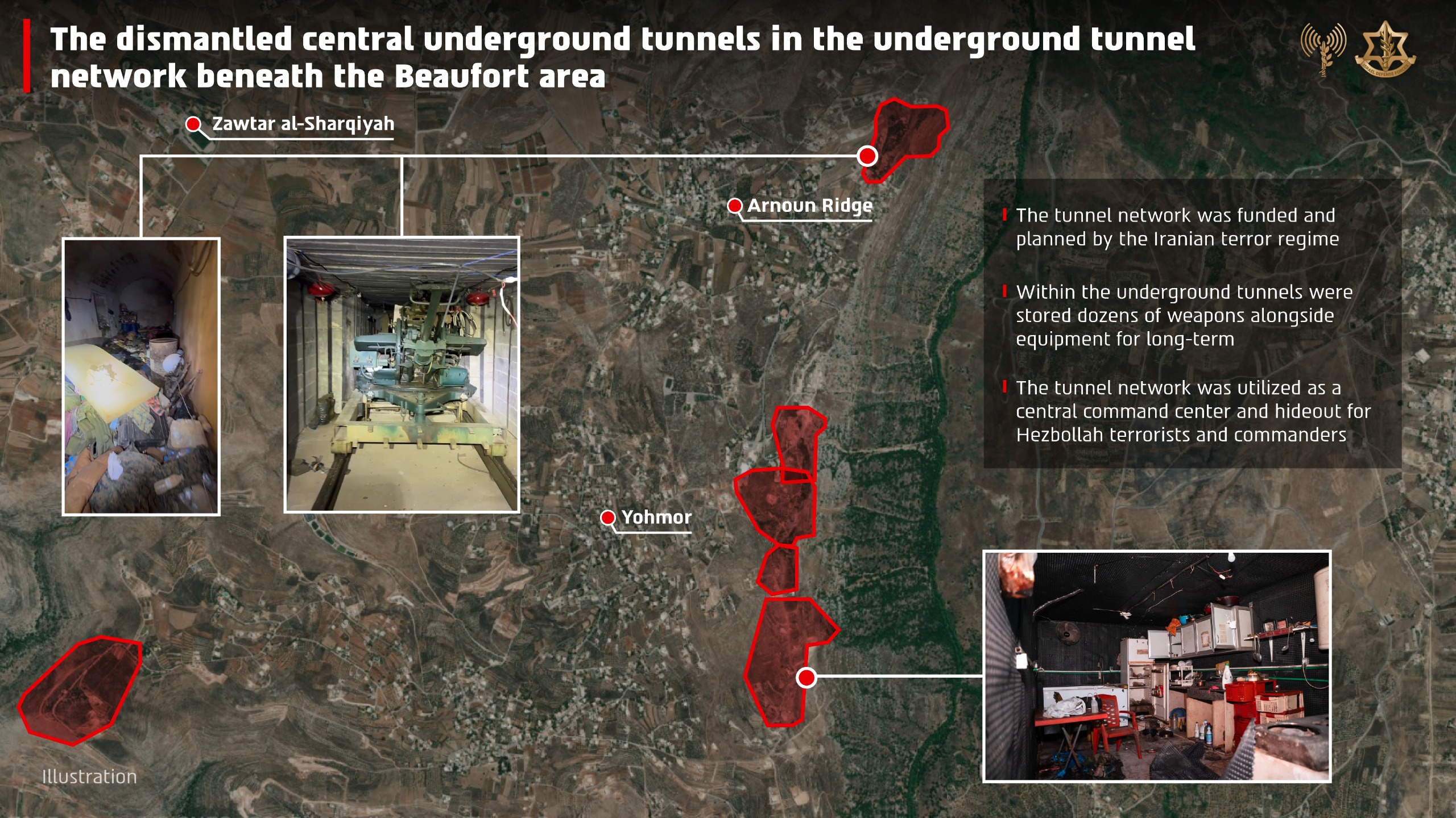 The tunnels destroyed in the Beaufort region