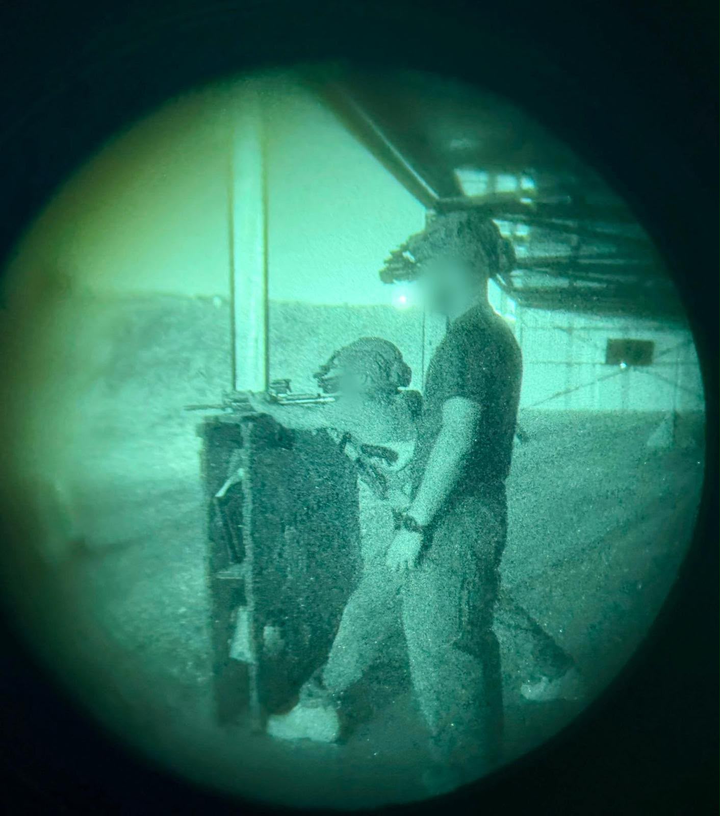 A cadet during live fire training