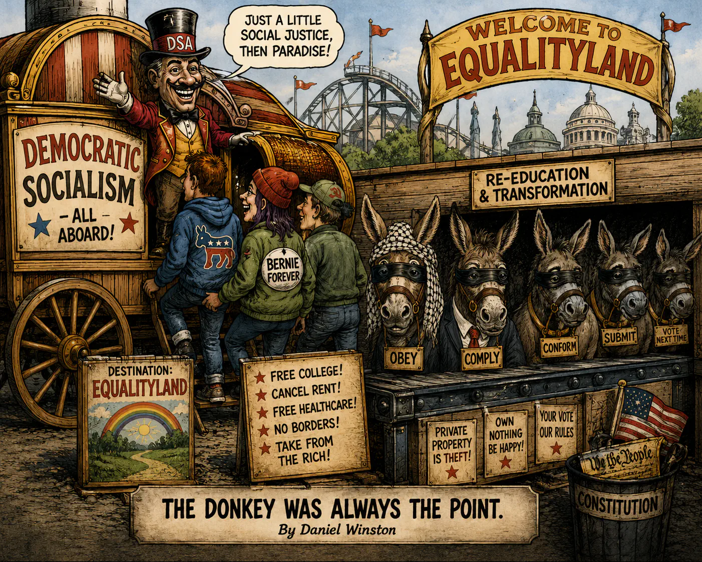 The donkey was always the point