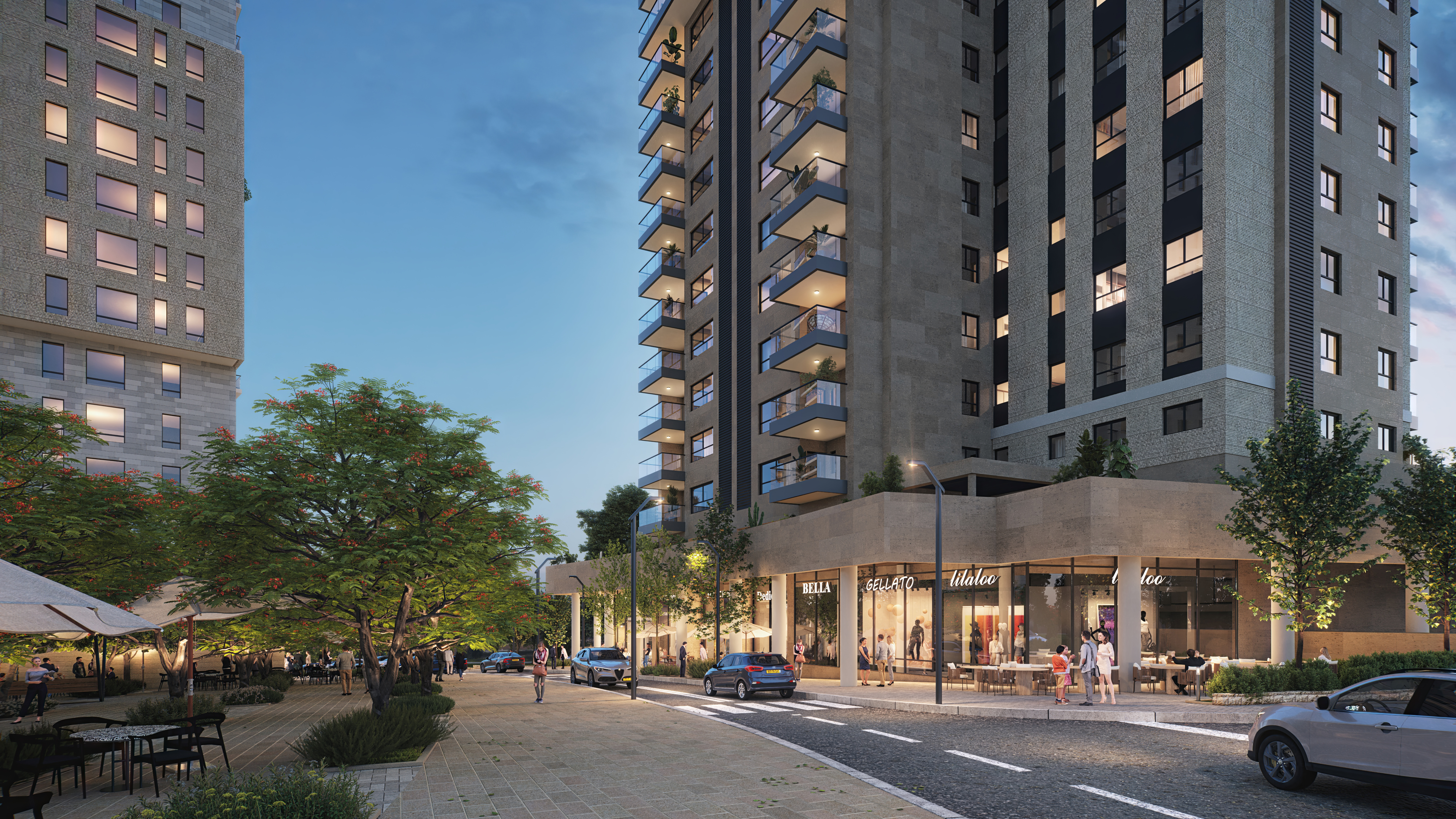 A retail avenue right at your doorstep צילום: הדמיות 3DVISION