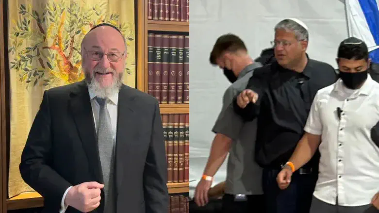 UK Chief Rabbi condemns Ben-Gvir: Very antithesis of core Jewish values'