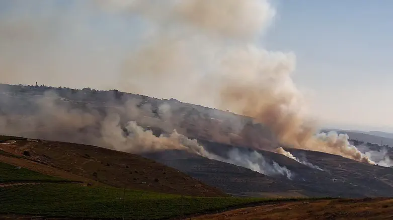 Suspected Arson: Fire spreads toward Yitzhar