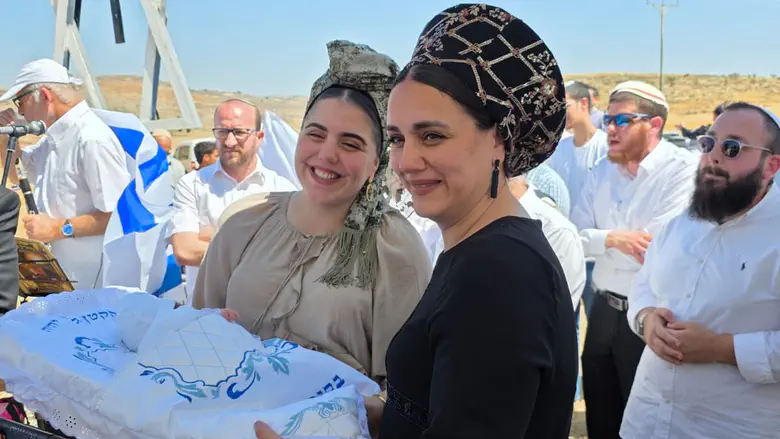 MK Har-Melech's grandson circumcised at memorial honoring her murdered husband