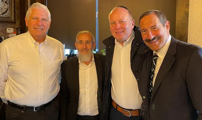 Bruce Blakeman, Rabbi David Fendel, Eric Sternberg and Dr. Joseph Frager