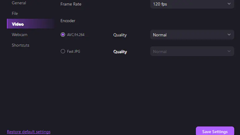 wondershare democreator recording settings