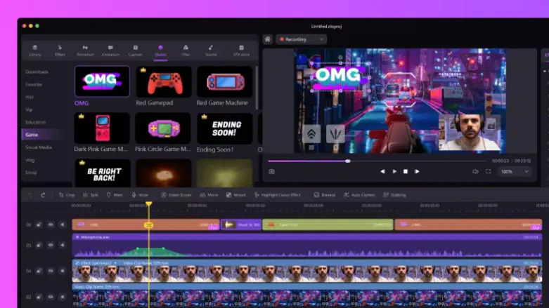 wondershare democreator start recording