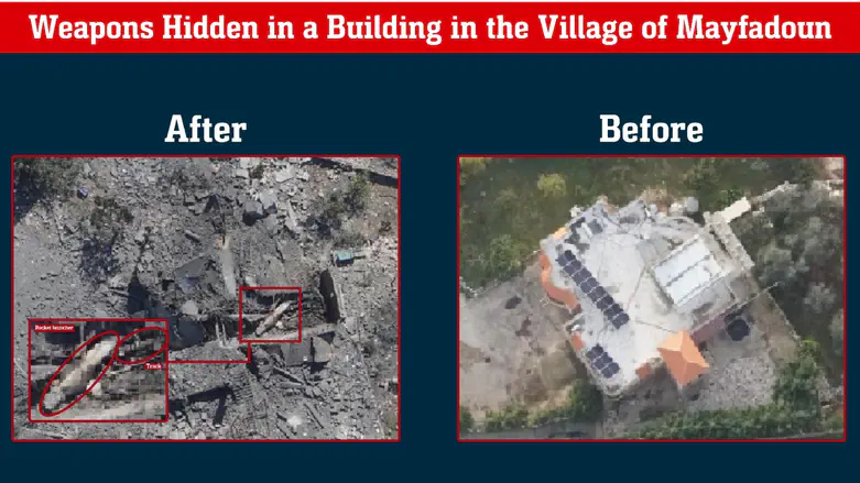 Weapons hidden in building