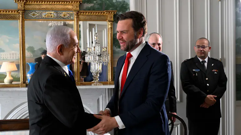 נתניהו עם סגן נשיא ארה"ב ג'יי. די. ואנס