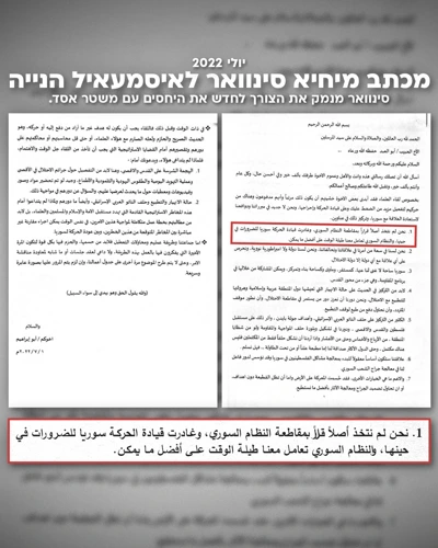 מכתב מסינוואר להנייה