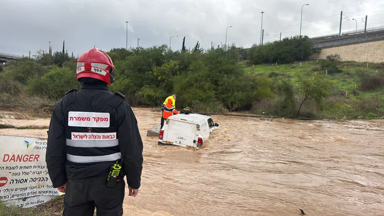 Firefighters rescue individuals stuck in flooding 