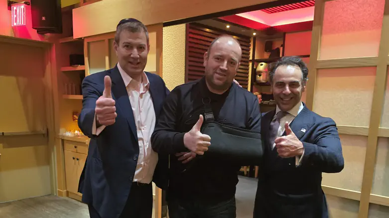 Ahmed al-Ahmed the hero of Bondi Beach with Jonathan Burkan and Robert Garson. Both are on the Board of the United States Holocaust Memorial Museum in Washington DC.