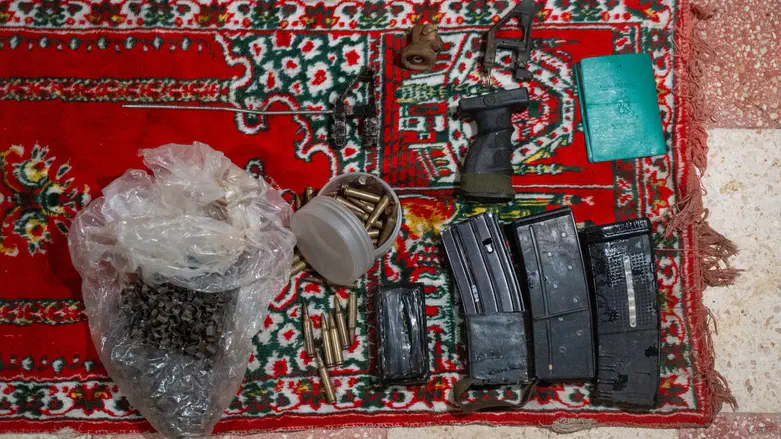 The confiscated weapons