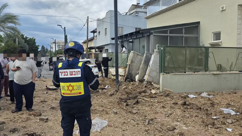 Impact site in Rosh HaAyin