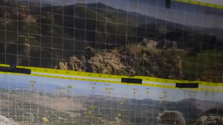 The maps found on the wall Credit: IDF Spokesperson