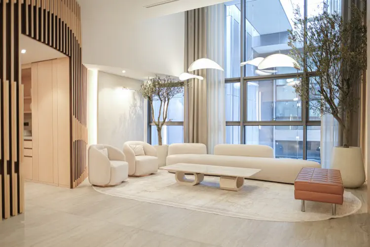 Modern hair restoration facility interior